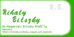 mihaly bilszky business card